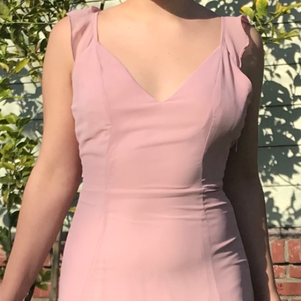 baby pink formal dress